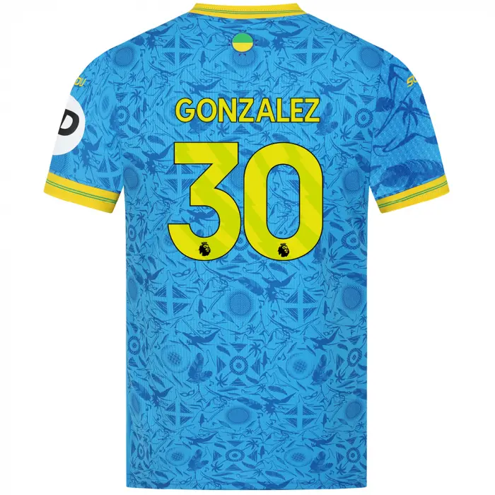 Wolverhampton Wanderers Shop | 2025-26 Wolves Pro Third Shirt – Adult GONZALEZ 30 Wolverhampton Wanderers Merchandise